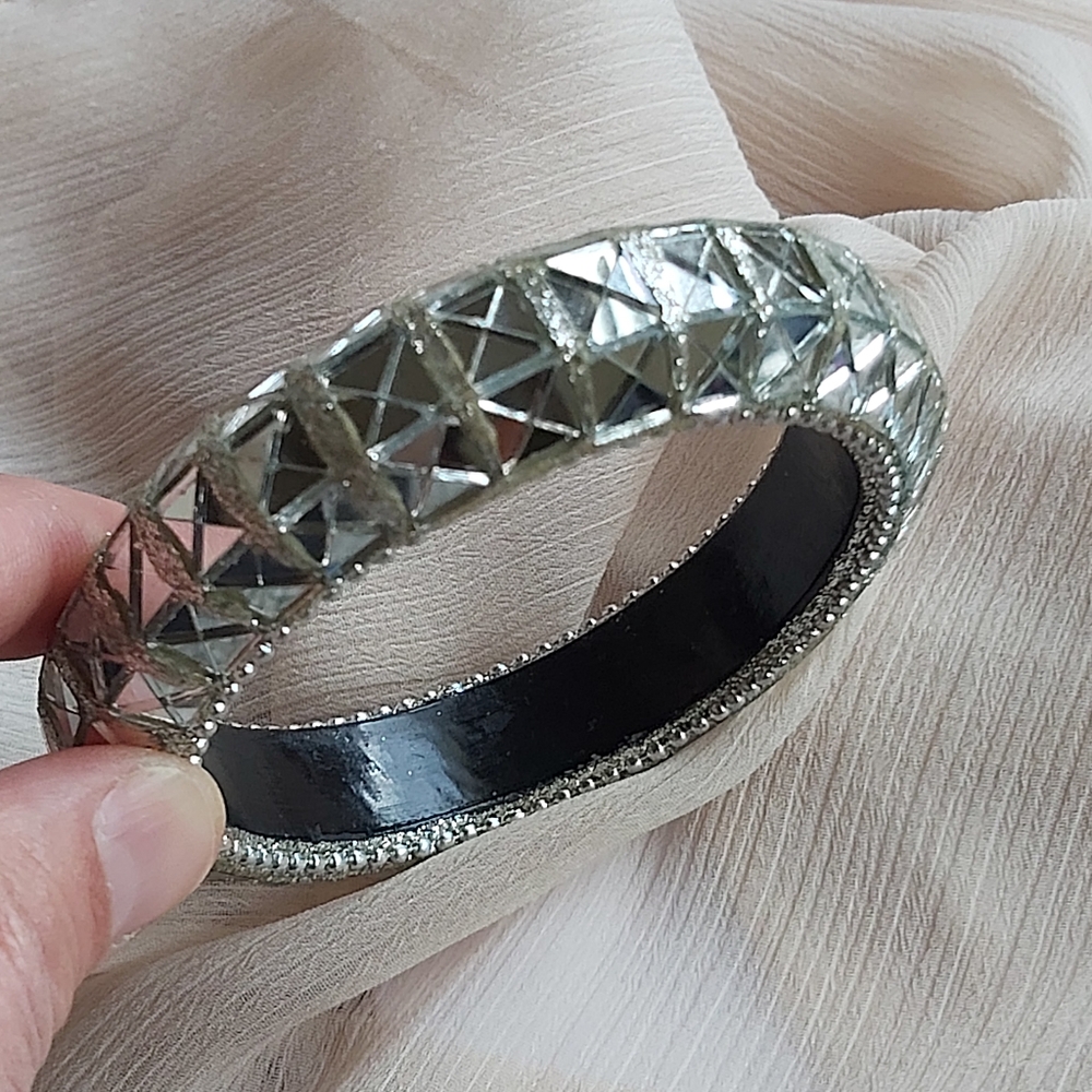 Shiny Mirror Fashion Statement Bangle